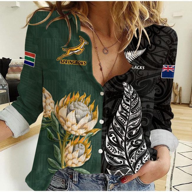 Polynesian Women's Long Sleeve Shirt  Polynesian design Honu, Wave, Sun, Spear, Fern Symbols Polynesian shirts NCY153