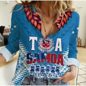 Polynesian Women's Long Sleeve Shirt  Polynesian design Honu, Wave, Sun, Spear, Fern Symbols Polynesian shirts NCY177