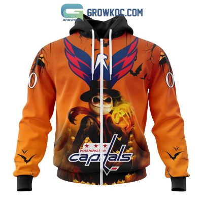 Washington Capitals NHL Special Jack Skellington Halloween Concepts Hoodie T Shirt