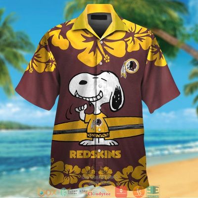 Washington Redskins Yellow Hibiscus Snoopy Hawaiian Shirt, Short - Hot Sale 2025
