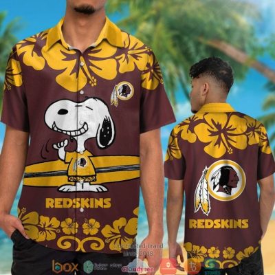 Washington Redskins Yellow Hibiscus Snoopy Hawaiian Shirt, Short - Hot Sale 2025