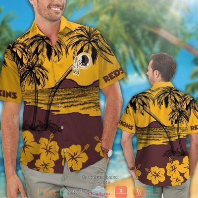 Washington Redskins Coconut Island Hibiscus Hawaiian Shirt, Short - Hot Sale 2025