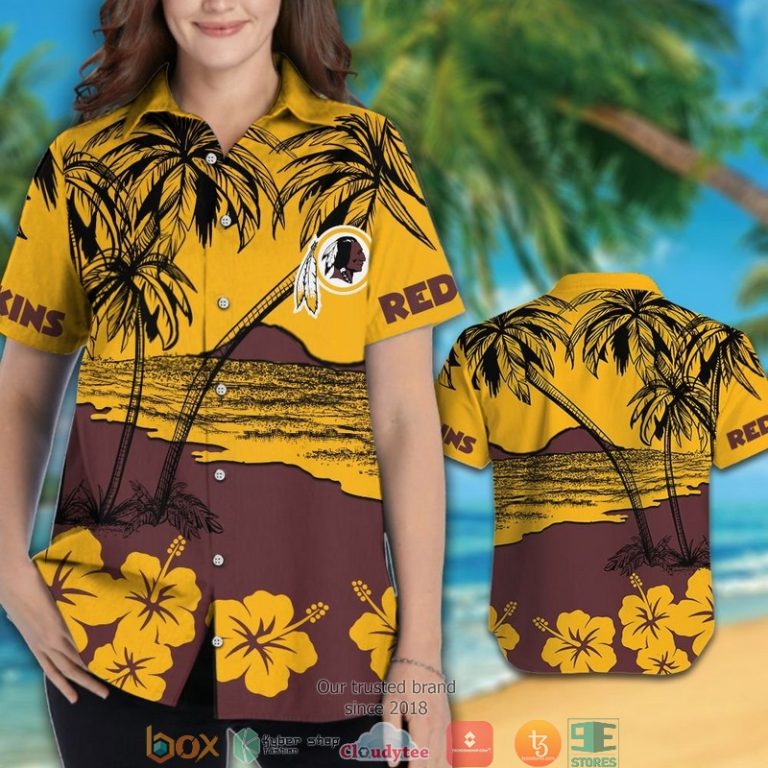 Washington Redskins Coconut Island Hibiscus Hawaiian Shirt, Short - Hot Sale 2025