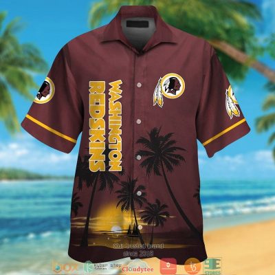 Washington Redskins Coconut Island Night Moon Hawaiian Shirt, Short - Hot Sale 2025