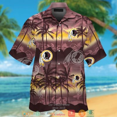 Washington Redskins Coconut Island Ocean Waves Hawaiian Shirt, Short - Hot Sale 2025