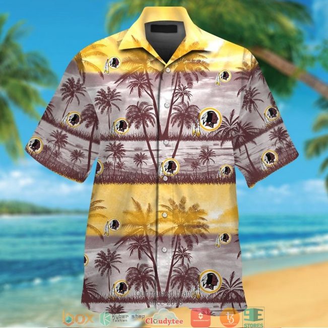 Washington Redskins Coconut Island Yellow Hawaiian Shirt, Short - Hot Sale 2025