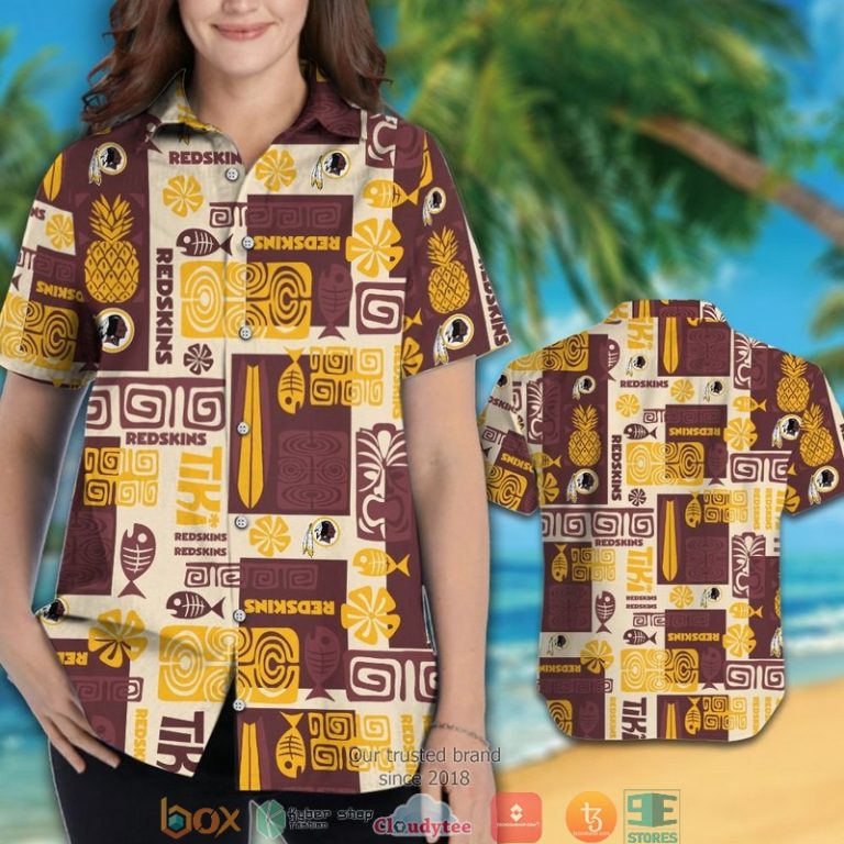 Washington Redskins Fish Pineapple Pattern Hawaiian Shirt, Short - Hot Sale 2025