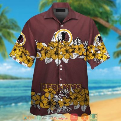 Washington Redskins Hibiscus Flower Line Hawaiian Shirt, Short - Hot Sale 2025