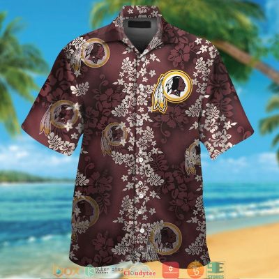 Washington Redskins Hibiscus Flowers Pattern Hawaiian Shirt, Short - Hot Sale 2025