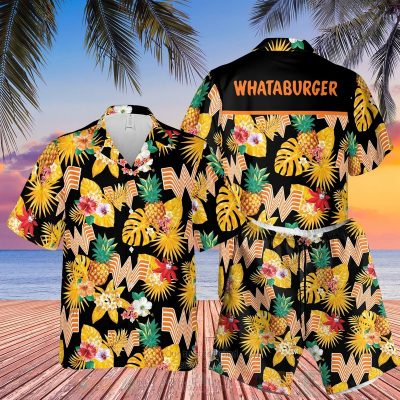 Whataburger Black-Yellow Hawaiian Shirt, Short - Hot Sale 2025