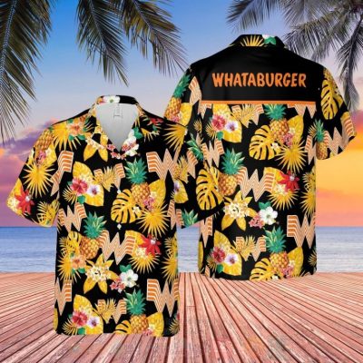 Whataburger Black-Yellow Hawaiian Shirt, Short - Hot Sale 2025