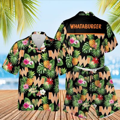 Whataburger Black Hawaiian Shirt, Short - Hot Sale 2025