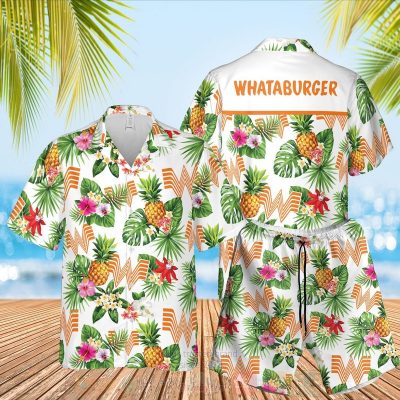 Whataburger Fast Food Lovers White Hawaiian Shirt, Short - Hot Sale 2025