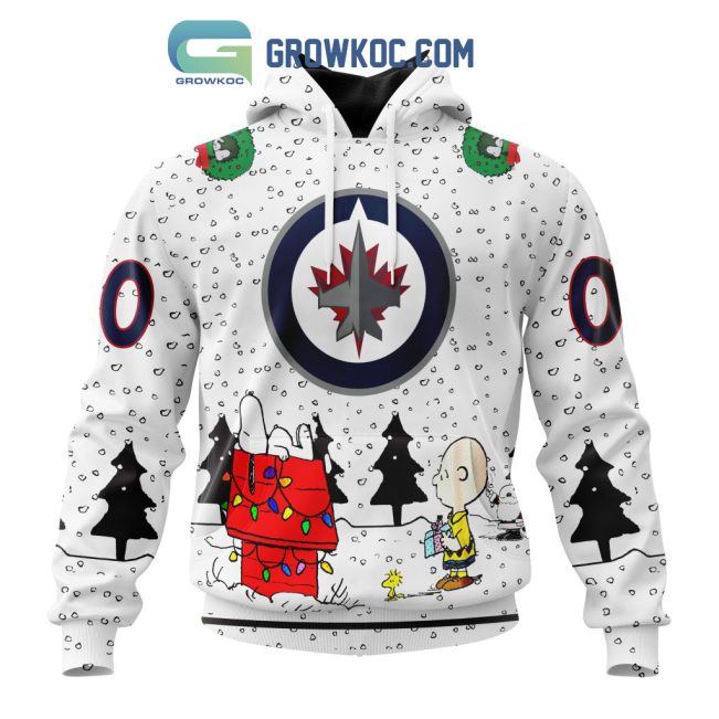 Winnipeg Jets NHL Mix Snoopy Peanuts Christmas Personalized Hoodie T Shirt