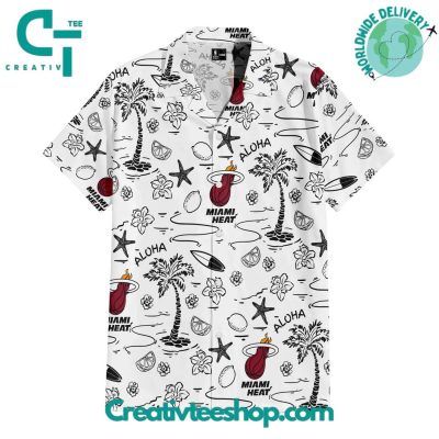 Miami Heat Beachscape Hawaiian Set - Teesmith