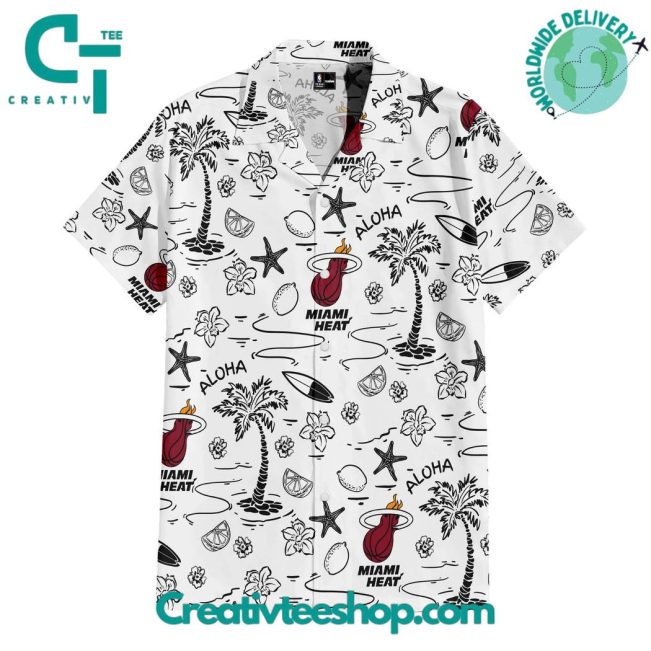 Miami Heat Beachscape Hawaiian Set - Teesmith
