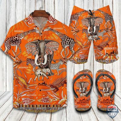Hermes Hawaiian Shirt Beach Short 02 - Hot Sale 2025