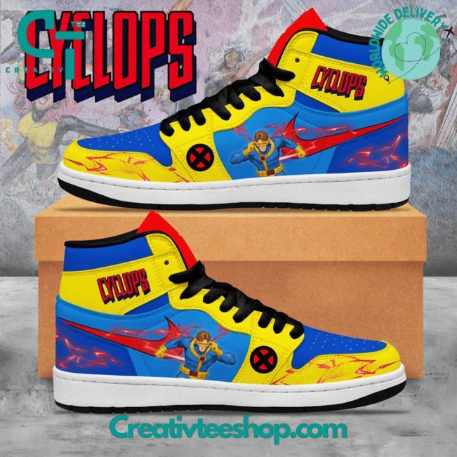 X-Men Cyclops Air Jordan 1 Sneakers - soulcals.com