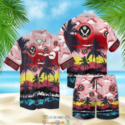 Sheffield United Fc Palm Tree Hawaiian Shirt Beach Shorts - Hot Sale 2025