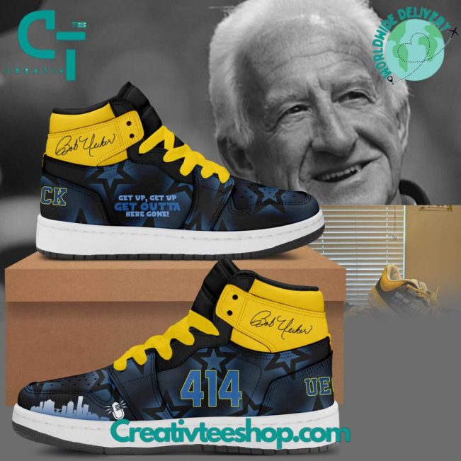 Milwaukee Brewers Remembrance Bob Uecker Limited Edition Air Jordan 1 Sneaker - Creativteeshop