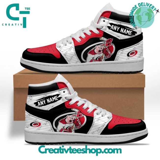 NHL Carolina Hurricanes Special Team Mascot Design Air Jordan 1 Sneaker - soulcals.com