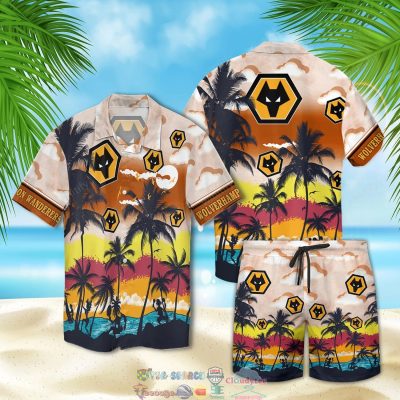Wolvehampton Wanderers Fc Palm Tree Hawaiian Shirt Beach Shorts - Hot Sale 2025