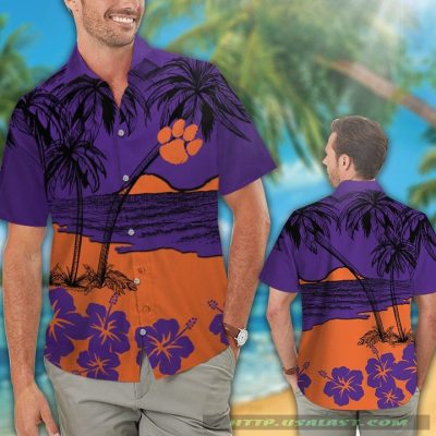 Clemson Tigers Hibiscus Hawaiian Shirt Beach Short - Hot Sale 2025