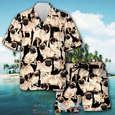 Pug Art Hawaiian Shirt And Shorts - Hot Sale 2025