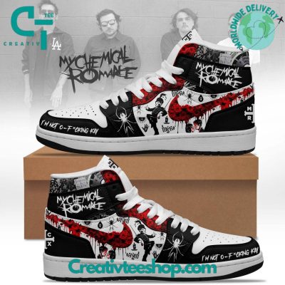 My Chemical Romance Limited Edition Air Jordan 1 Shoes - Creativteeshop