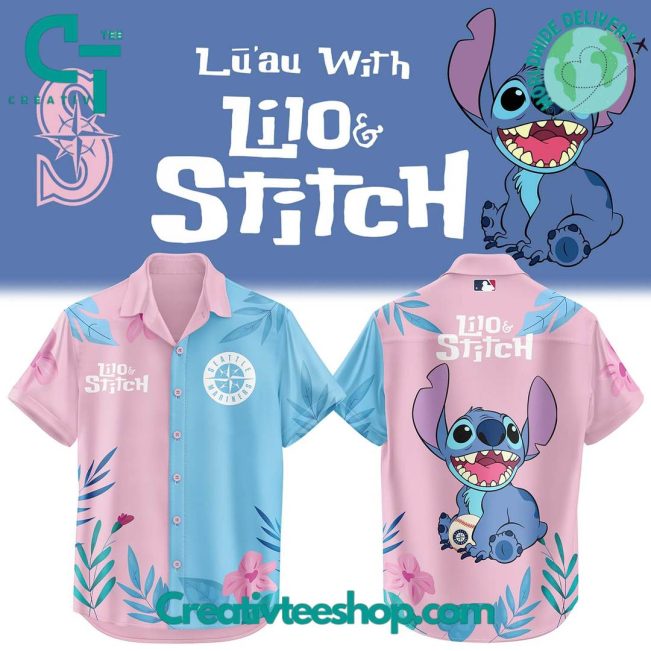 Seattle Mariners x Lilo & Stitch Night Special Hawaiian Shirt and Shorts - Teesmith