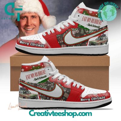 National Lampoon Christmas Vacation Merry Clarkmas Air Jordan 1 Sneaker - soulcals.com