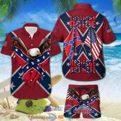 Southern Pride Heritage Not Hate Hawaiian Shirt And Shorts - Hot Sale 2025