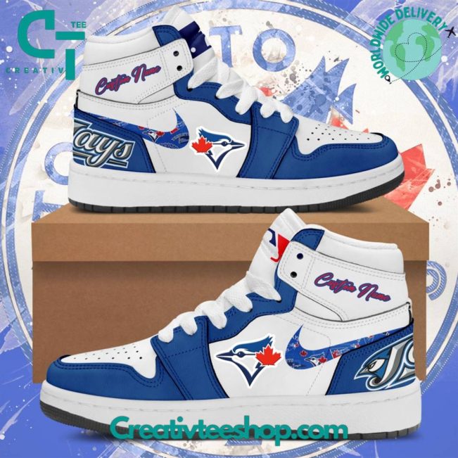 MLB Toronto Blue Jays Personalized Air Jordan 1 Sneaker - soulcals.com