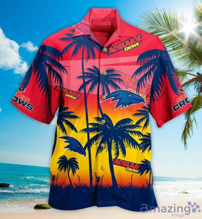 AFL Adelaide Crows Coconut Tree Hawaiian Shirt
