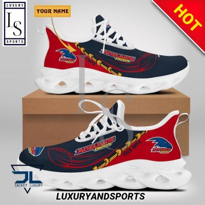 AFL Adelaide Crows Custom Name Black Red Logo Max Soul Shoes