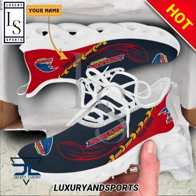 AFL Adelaide Crows Custom Name Black Red Logo Max Soul Shoes