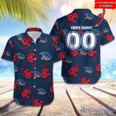 AFL Adelaide Crows Custom Name Number Tribal Pattern Hawaiian Shirt