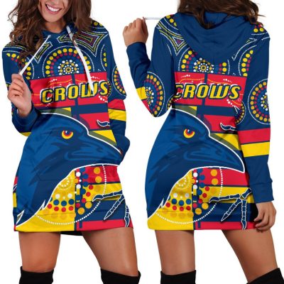 AFL Adelaide Crows Indigenous Blue Women Hoodie Dress