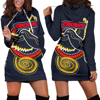 AFL Adelaide Crows Indigenous Blue Women Hoodie Dress