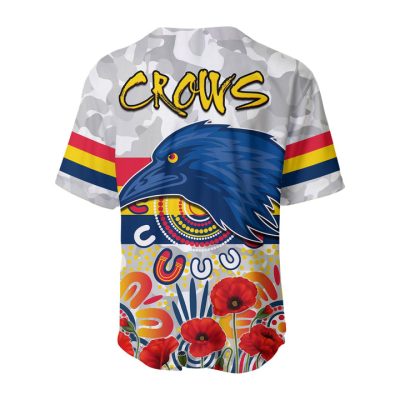 AFL Adelaide Crows Indigenous White Baseball Jersey