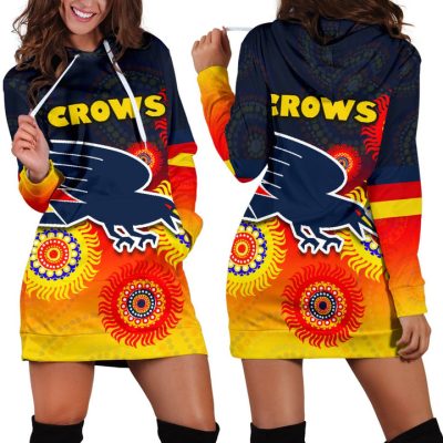 AFL Adelaide Crows Indigenous Women Hoodie Dress V2