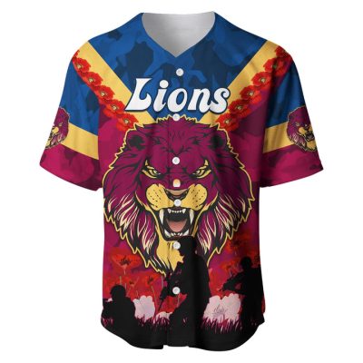 AFL Brisbane Lions ANZAC Day Baseball Jersey