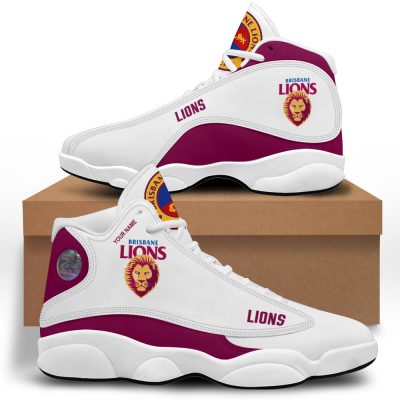 AFL Brisbane Lions Custom Name Air Jordan 13 Shoes
