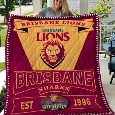 AFL Brisbane Lions EST 1996 Quilt Blanket AFL Brisbane Lions EST 1996 Quilt Blanket