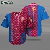 AFL Brisbane Lions Maroon Blue Baseball Jersey