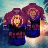 AFL Brisbane Lions Palm Tree Beach Hawaiian Shirt