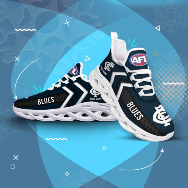 AFL Carlton Blues Custom Name Max Soul Shoes V5