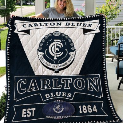AFL Carlton Blues EST 1864 Quilt Blanket