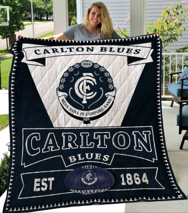 AFL Carlton Blues EST 1864 Quilt Blanket