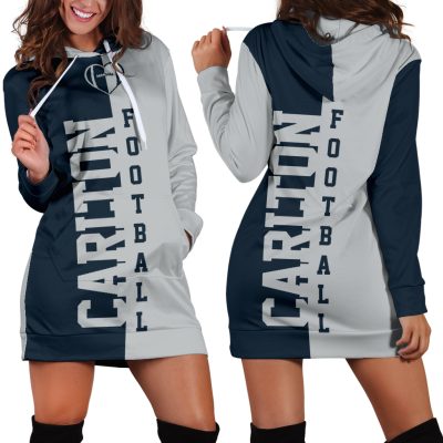 AFL Carlton Blues Navy Blue Women Hoodie Dress